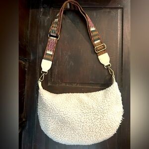 Anthropologie Urban Originals Sherpa Crossbody Shoulder Bag Purse